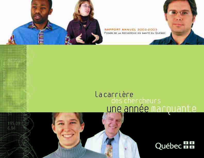 FRSQ - Fonds de recherche du Québec - Gouvernement du Québec