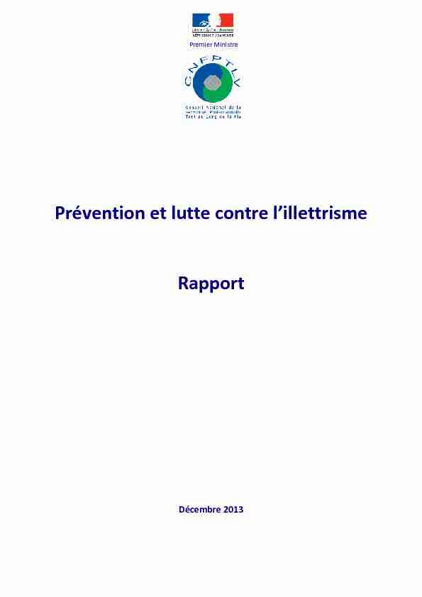 Prévention et lutte contre lillettrisme - rapport