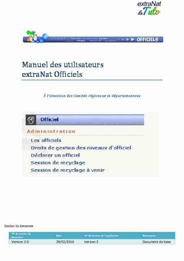 [PDF] Manuel des utilisateurs extraNat Officiels