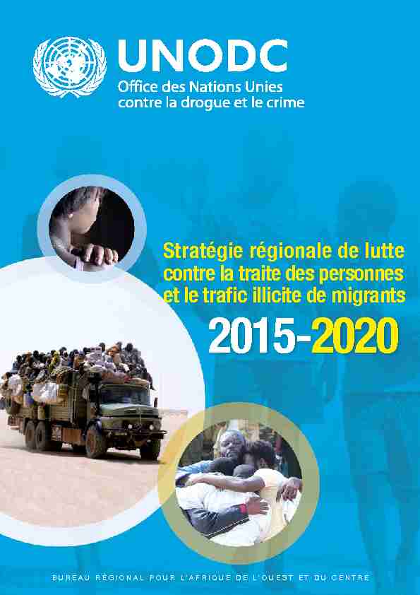 Stratégie régionale de lutte contre la traite des personnes et le trafic