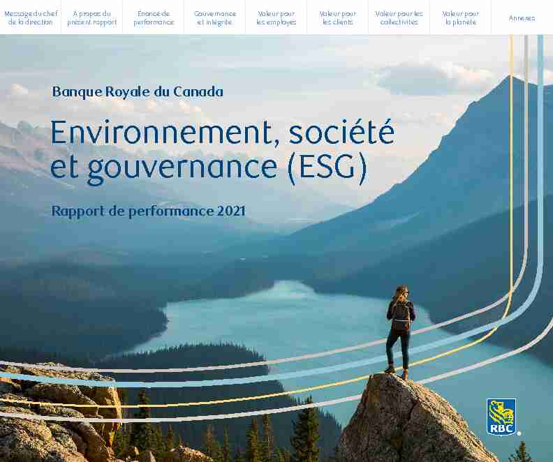 Environnement société et gouvernance (ESG)