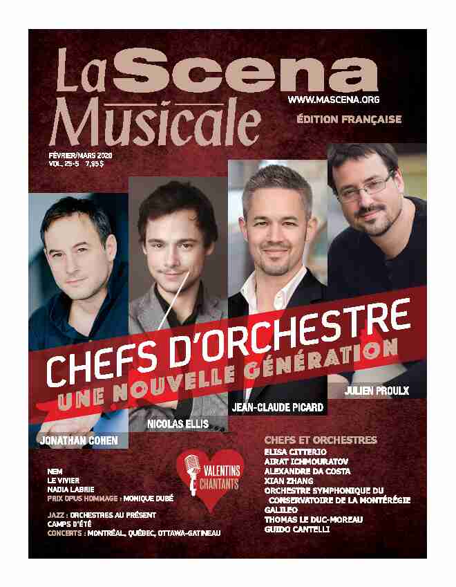 [PDF] Université de Montréal - La Scena Musicale