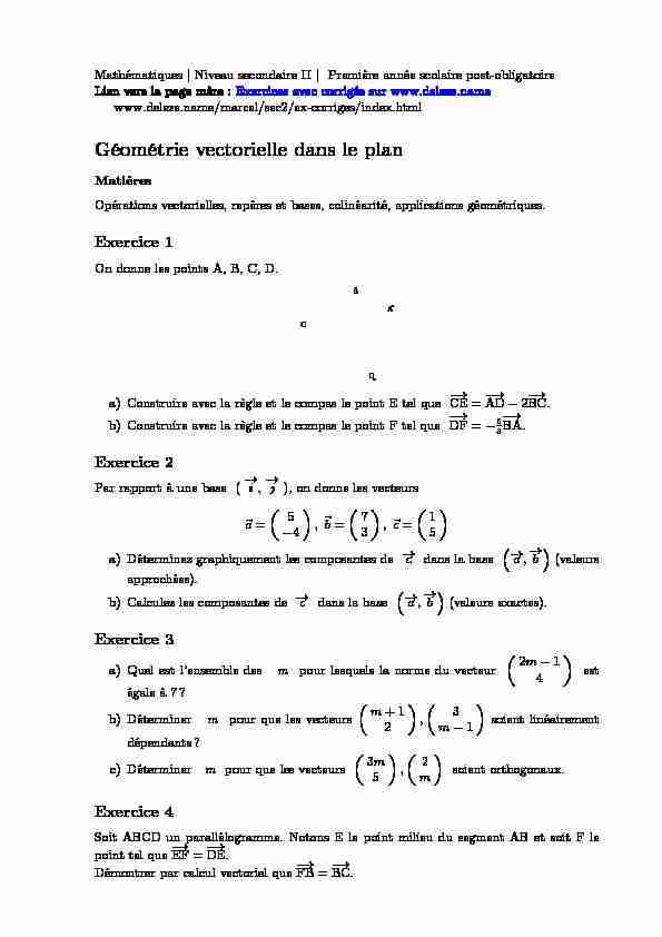 pdf Géométrie vectorielle dans le plan - BDRP