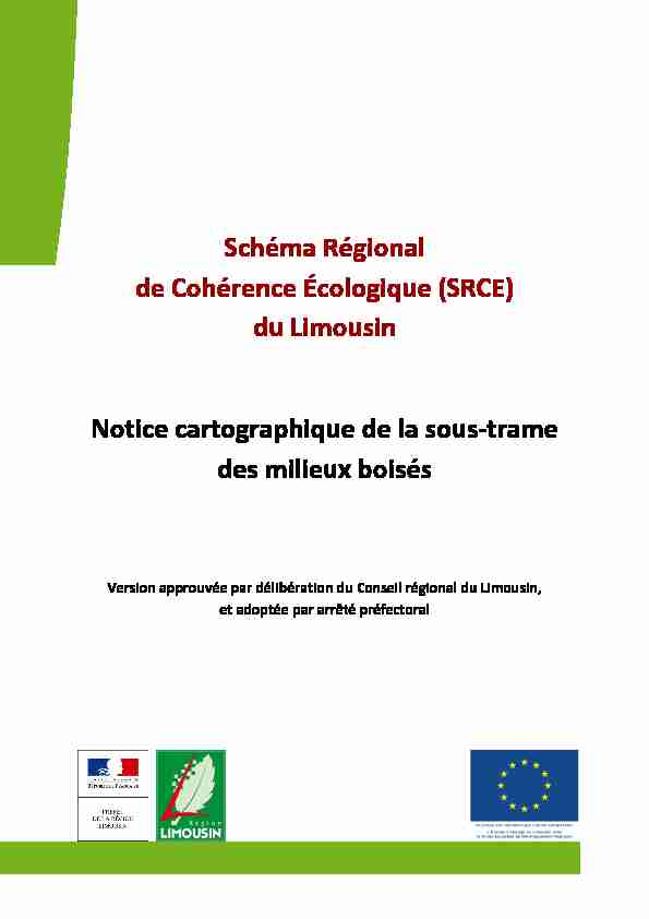 Schéma Régional de Cohérence Ecologique (SRCE) du Limousin