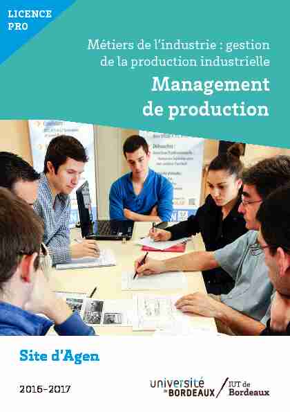 Management de production