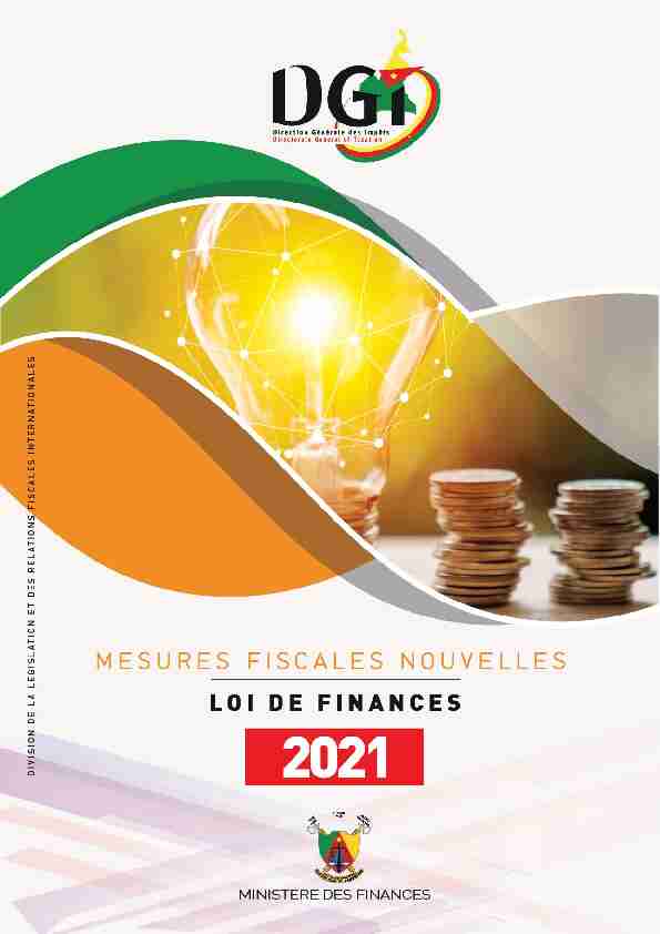 Nouvelles Mesures Fiscales de la loi de Finances EXERCICE 2021