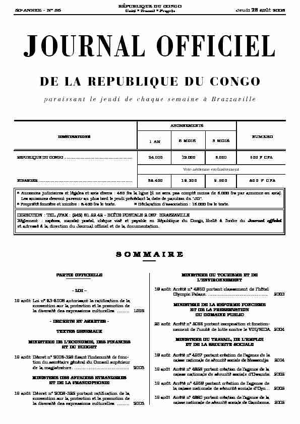 JO Congo (www.droit-afrique.com) - Brazzaville
