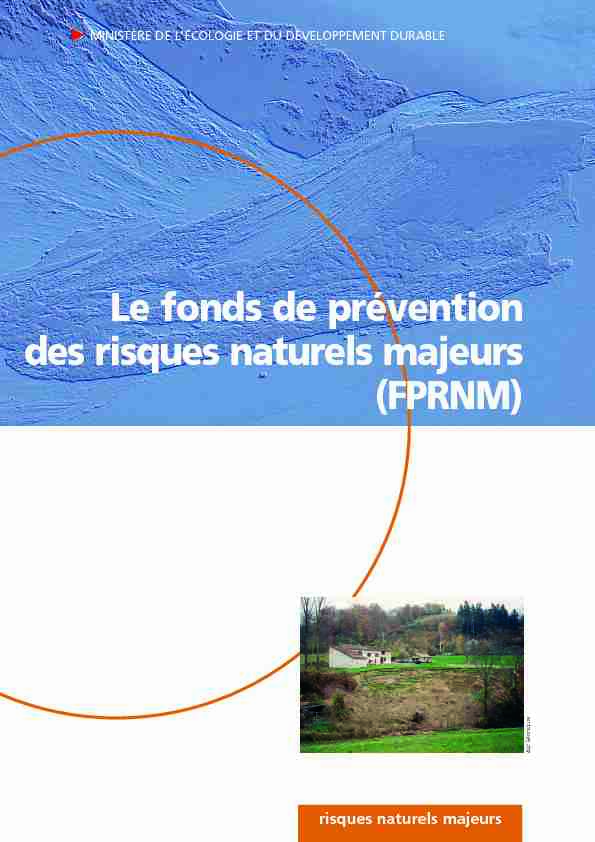 Fond de Prévention des Risques Naturels Majeurs FPRNM