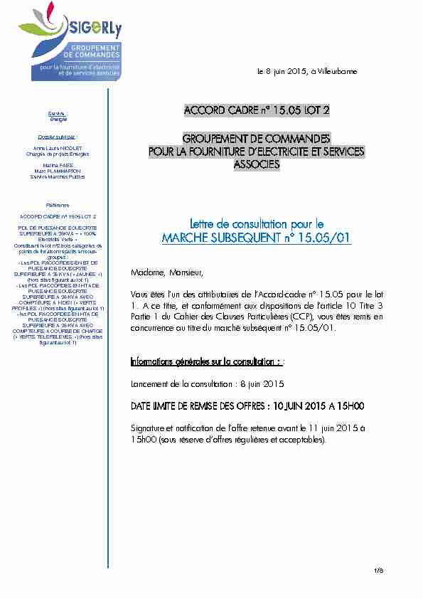 [PDF] Lettre de consultation pour le MARCHE SUBSEQUENT n° 1505/01