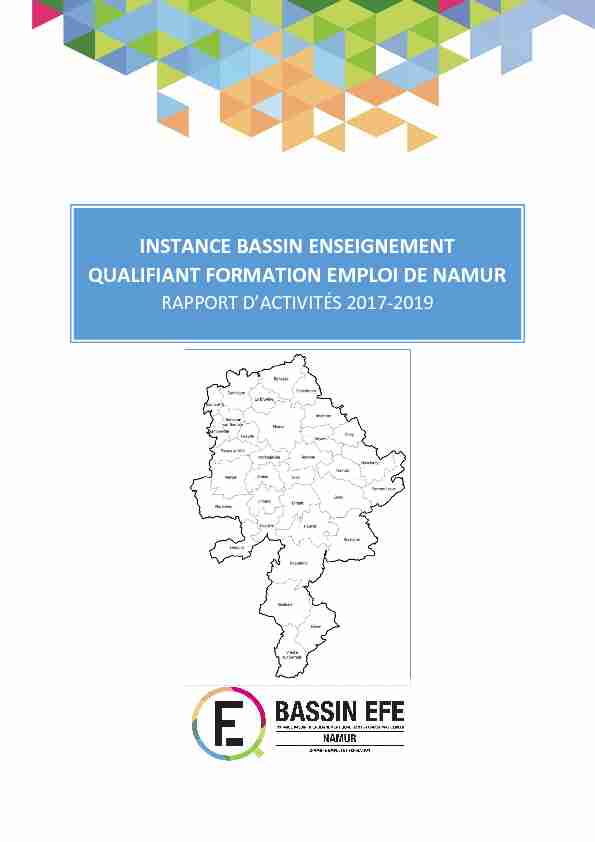 IBEFE Namur - Rapport activités 2017-2019