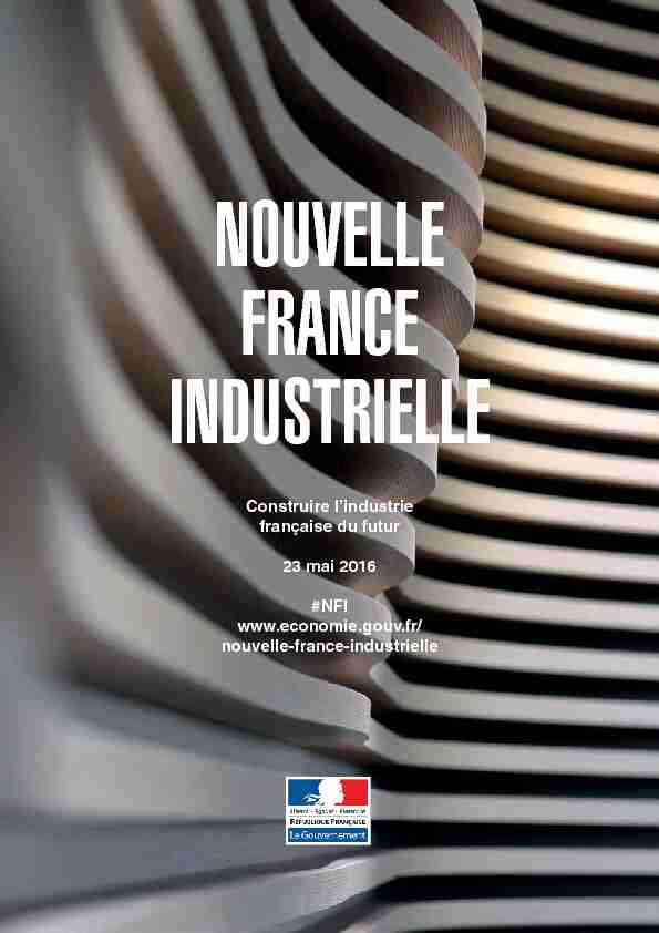 Construire lindustrie française du futur 23 mai 2016 #NFI www