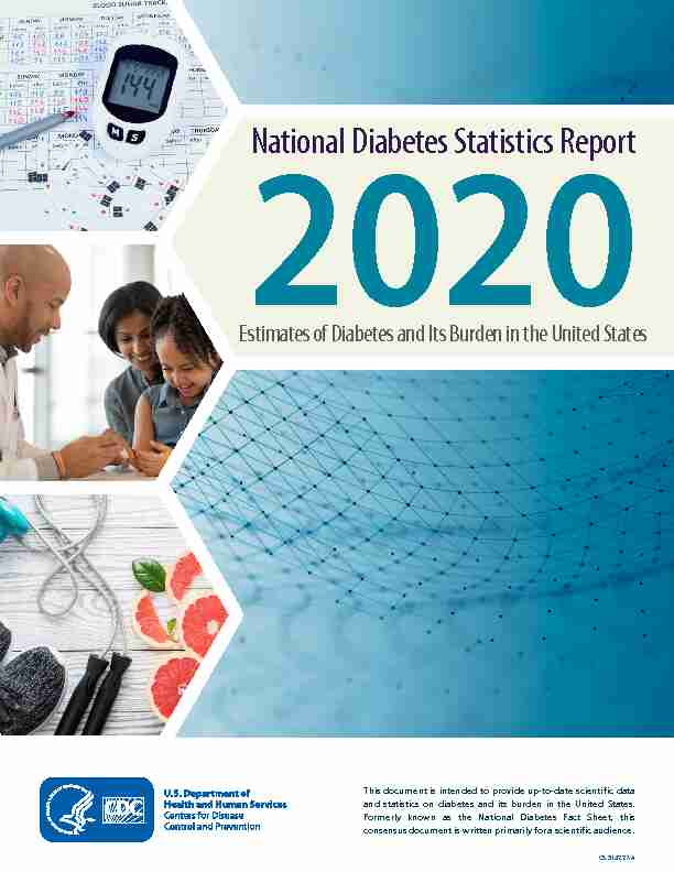 National Diabetes Statistics Report 2020. Estimates of diabetes and
