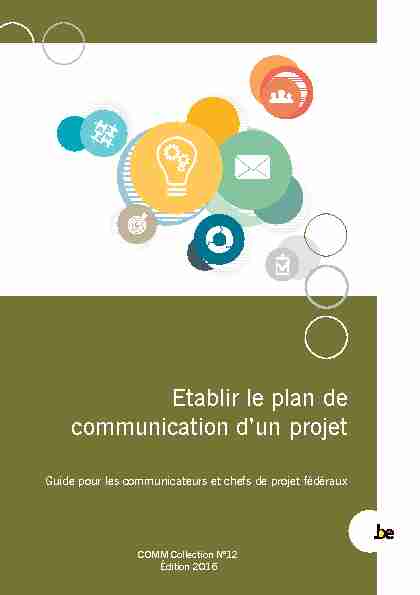 [PDF] Etablir le plan de communication dun projet - Fedweb - Belgiumbe