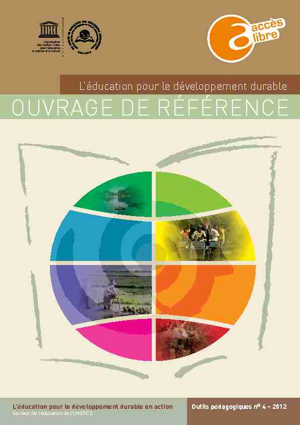 ouvrage de référence; Léducation pour le développement durable