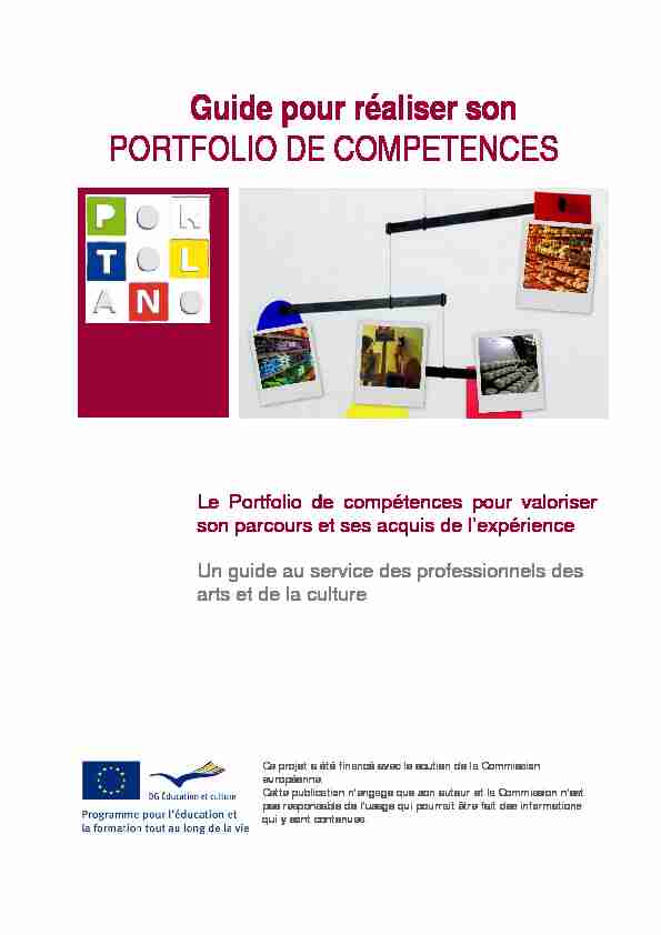 [PDF] Guide pour réaliser son PORTFOLIO DE COMPETENCES -  Skillpass