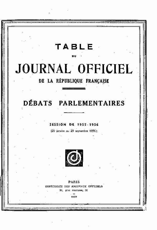 [PDF] Table de 1956 - JOURNAL OFFICIEL