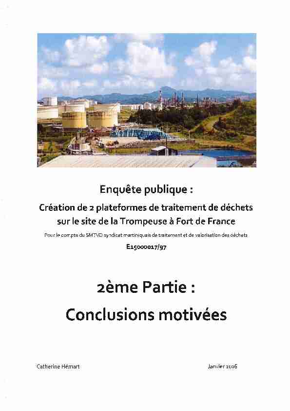 [PDF] Conclusions du commissaire enquêteur - DEAL de la Martinique