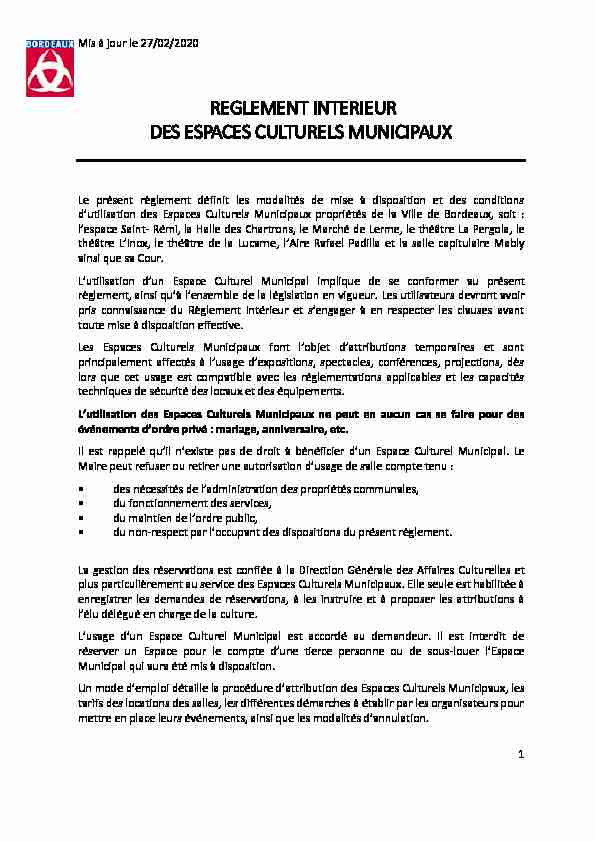 [PDF] Réglement intérieur - Bordeauxfr