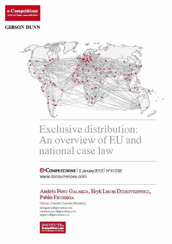 Exclusive distribution: An overview of EU and national case law
