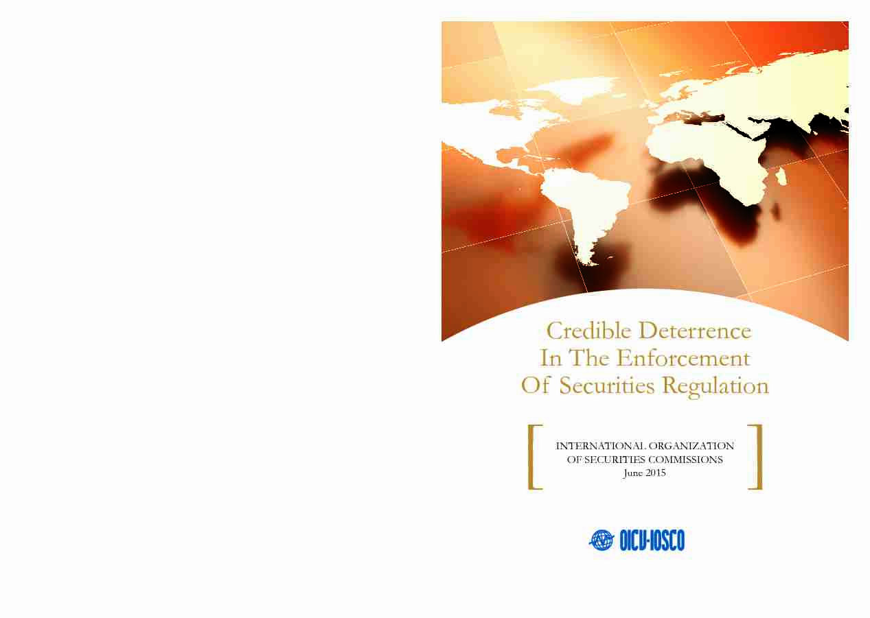 FR09/2015 Credible Deterrence In The Enforcement Of Securities