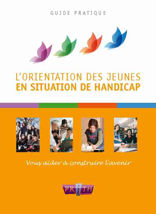 Guide Pratique PritH : Lorientation des jeunes en situation de