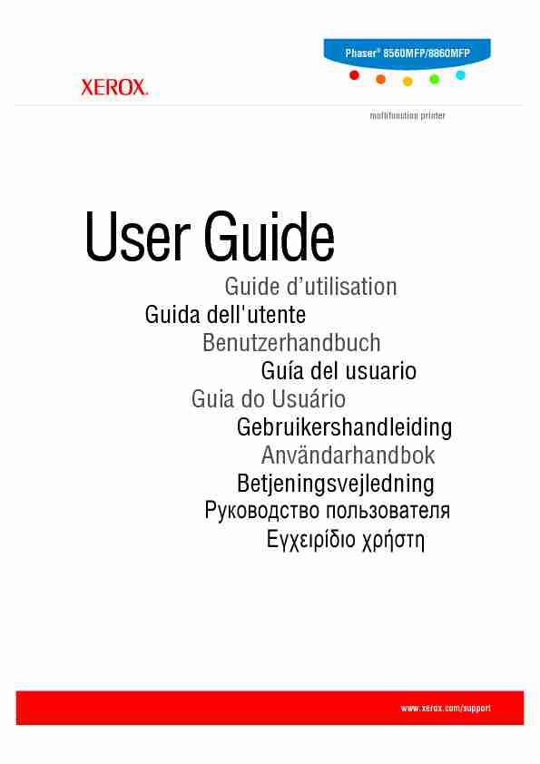 Guide dutilisation de limprimante Phaser® 8560/8860