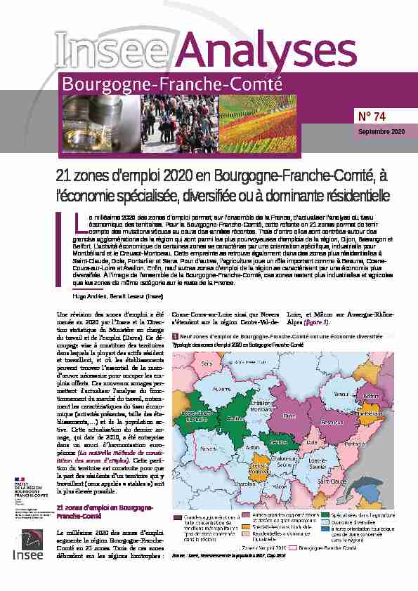 21 zones demploi 2020 en Bourgogne-Franche-Comté à l
