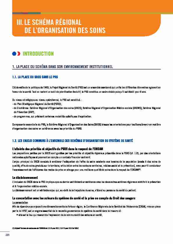 [PDF] III le schéma régIonal de lorganIsatIon des soIns - ARS Bretagne