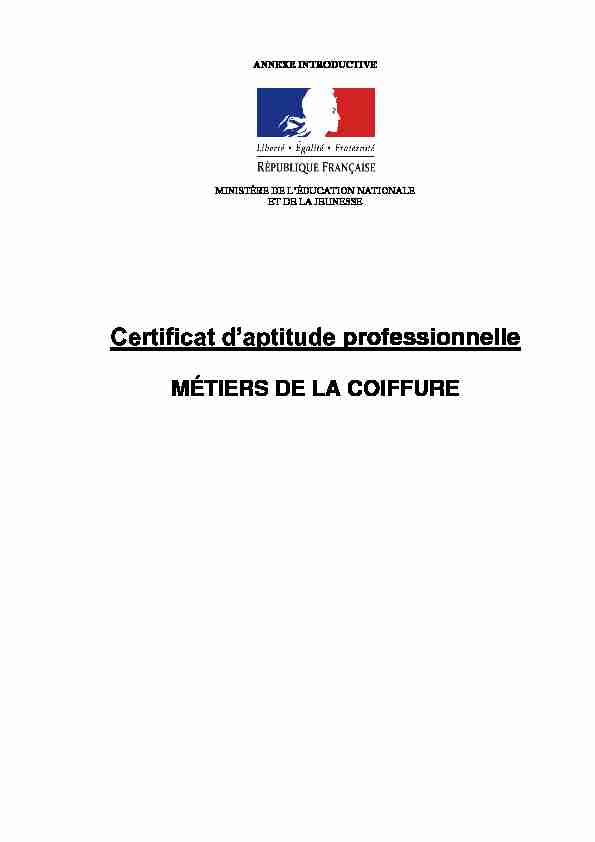 [PDF] Certificat daptitude professionnelle - Eduscol - Ministère de l