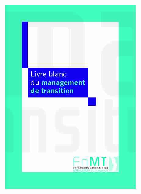 Livre blanc du management de transition