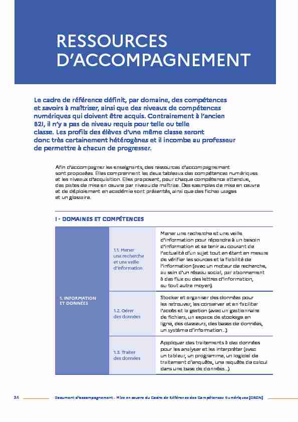 RESSOURCES DACCOMPAGNEMENT
