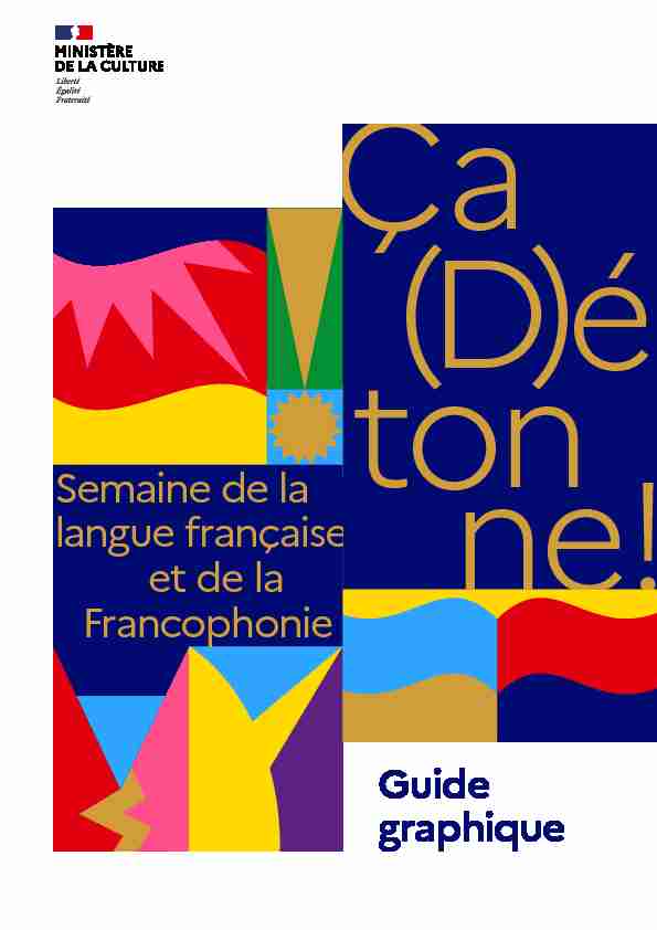 Semaine de la langue française et de la Francophonie Guide