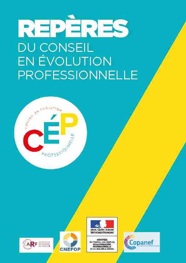 [PDF] DU CONSEIL EN éVOLUTION PROFESSIONNELLE - Ministère du