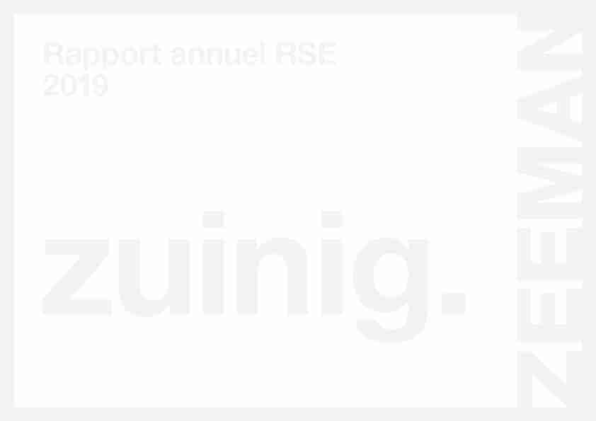 Rapport annuel RSE 2019
