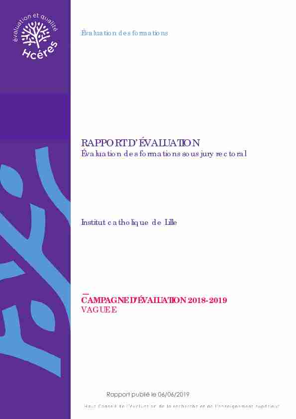 [PDF] Rapport dévaluation des formations sous jury rectoral de lInstitut