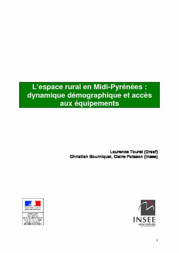 Lespace rural en Midi-Pyrénées : dynamique démographique et