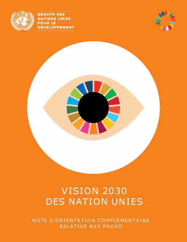VISION 2030 DES NATION UNIES