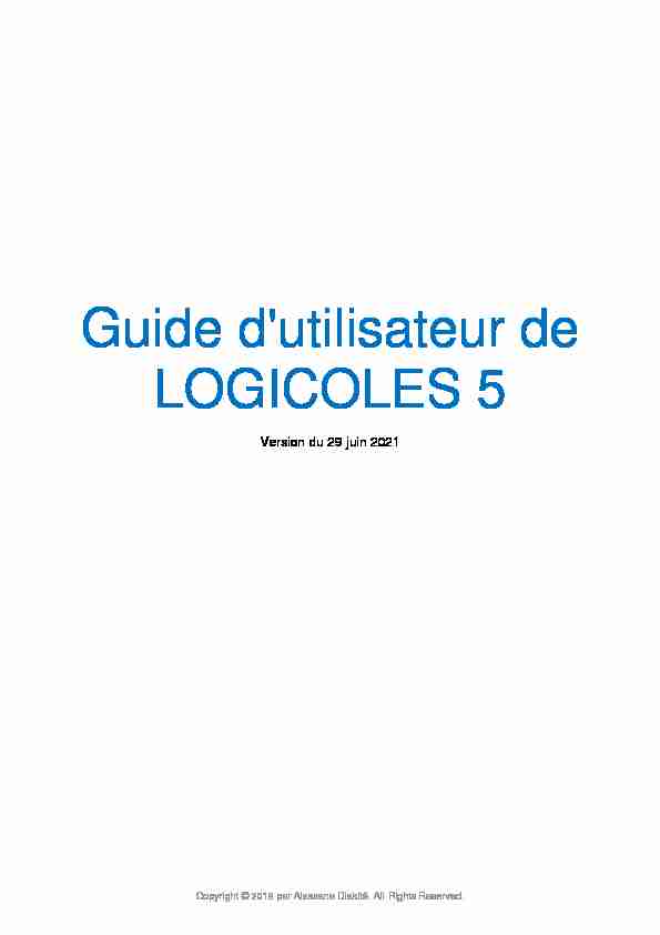 Guide dutilisateur de LOGICOLES 5