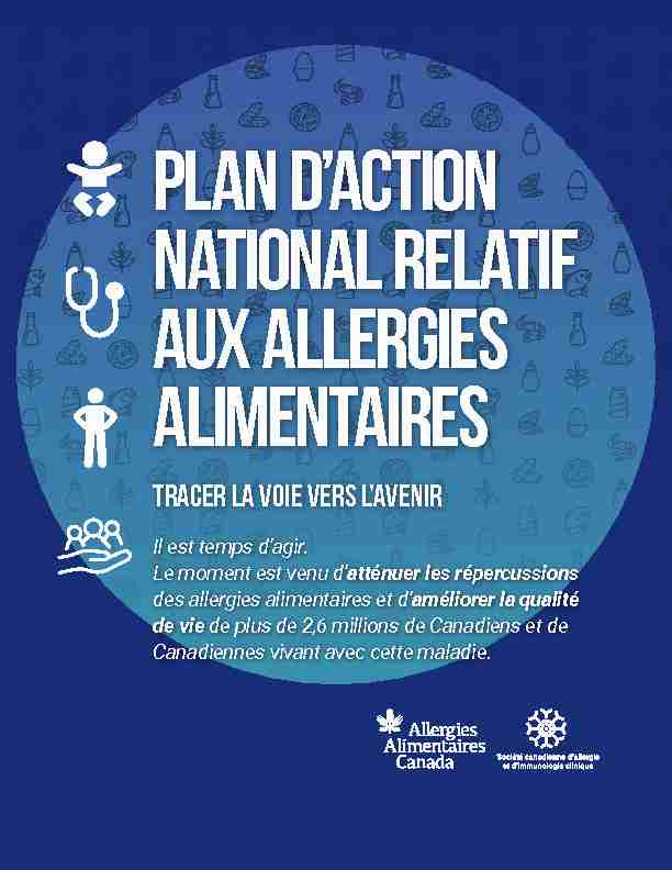 Plan daction national relatif aux allergies alimentaires