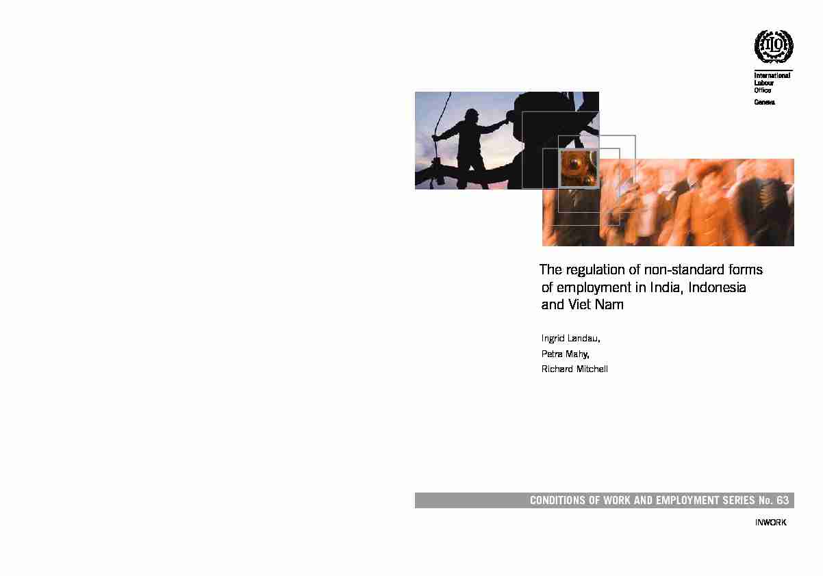 The regulation of non-standard forms of employment in India