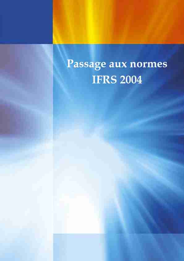 Passage aux normes IFRS 2004 - Maroc Telecom