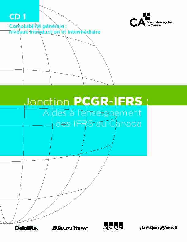 [PDF] Jonction PCGR-IFRS :