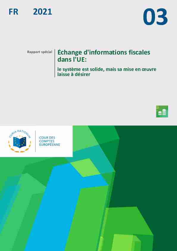 Special Report No 03/2021: Exchanging tax information in the EU