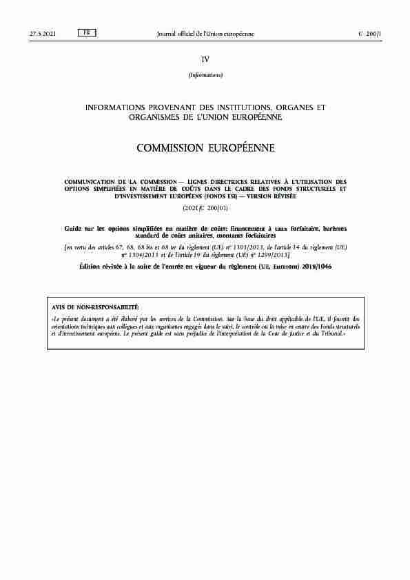 Communication de la Commission — Lignes directrices relatives à l