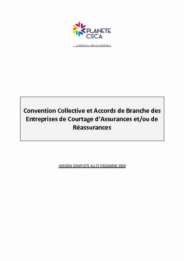 Convention Collective et Accords de Branche des Entreprises de
