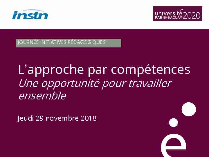 [PDF] Lapproche par compétences - Université Paris-Saclay