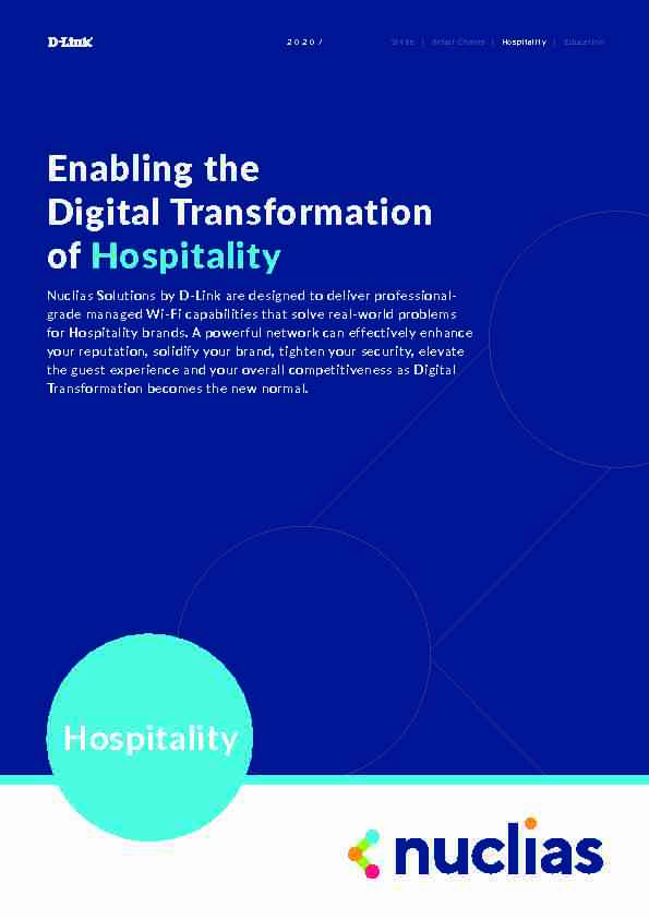 Enabling the Digital Transformation of Hospitality