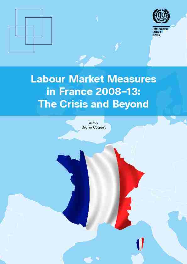 Labour Market Measures in France 2008–13: The Crisis and Beyond