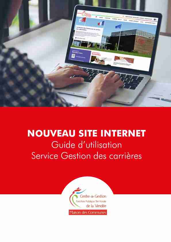 NOUVEAU SITE INTERNET Guide dutilisation Service Gestion des