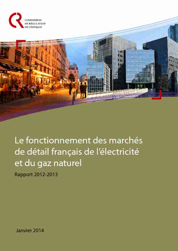 Le fonctionnement des marchés de détail français de lélectricité et